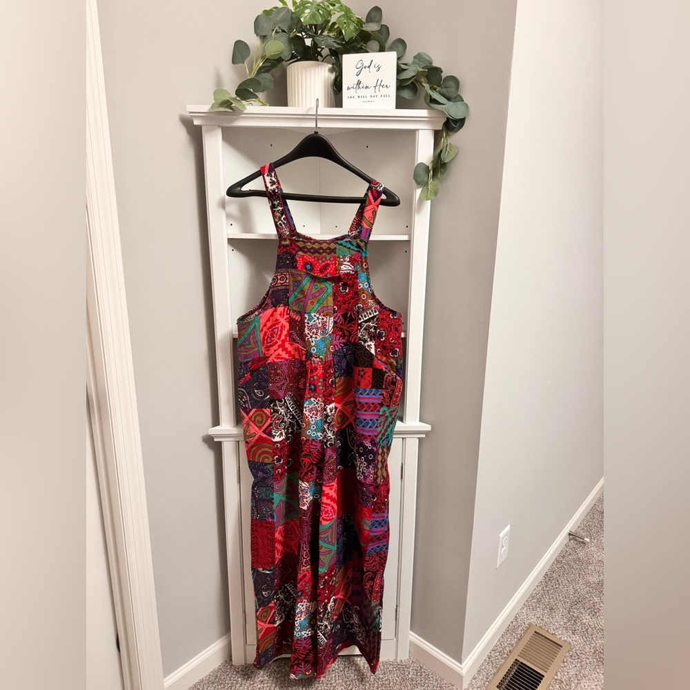 Colorful Patchwork overalls